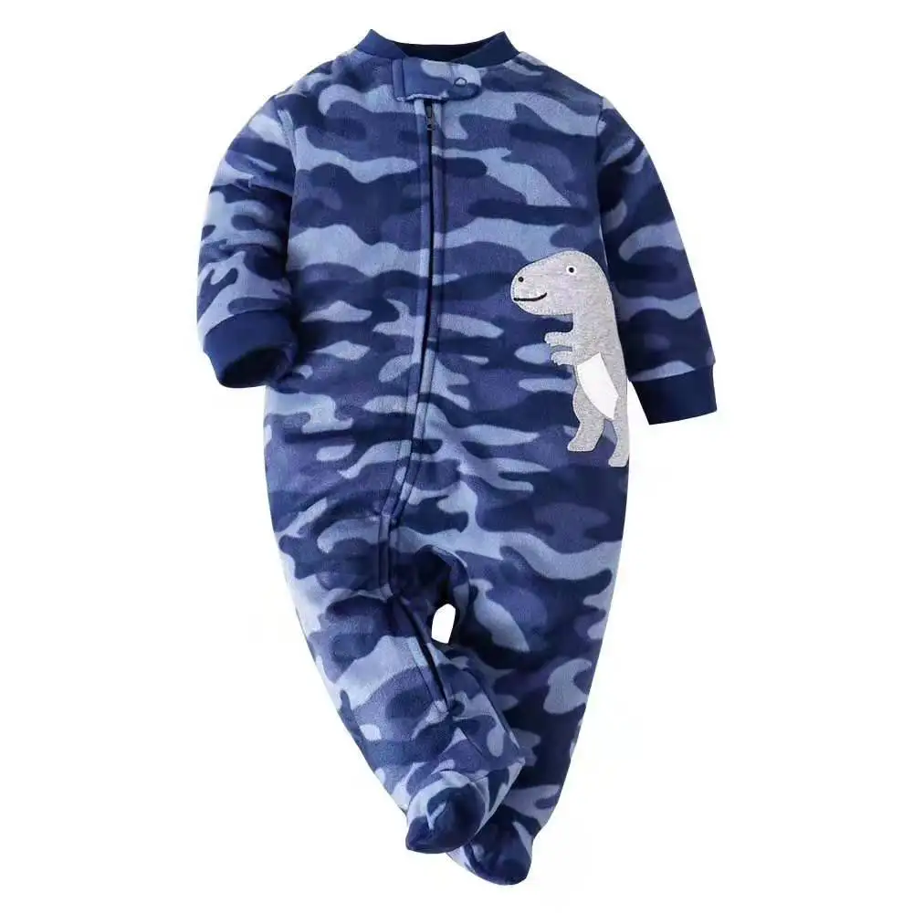 Комбинезон для новорожденных девочек с рисунком единорога; зимняя одежда с длинными рукавами; Пижама для сна для новорожденных мальчиков; костюм для детей от 0 до 12 месяцев
