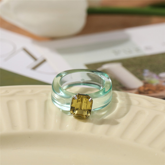 Fashion Acetic Acid Flower Rings for Women Lady Personality Leopard Acrylic Opening Adjustable Rings Finger Jewelry Gift