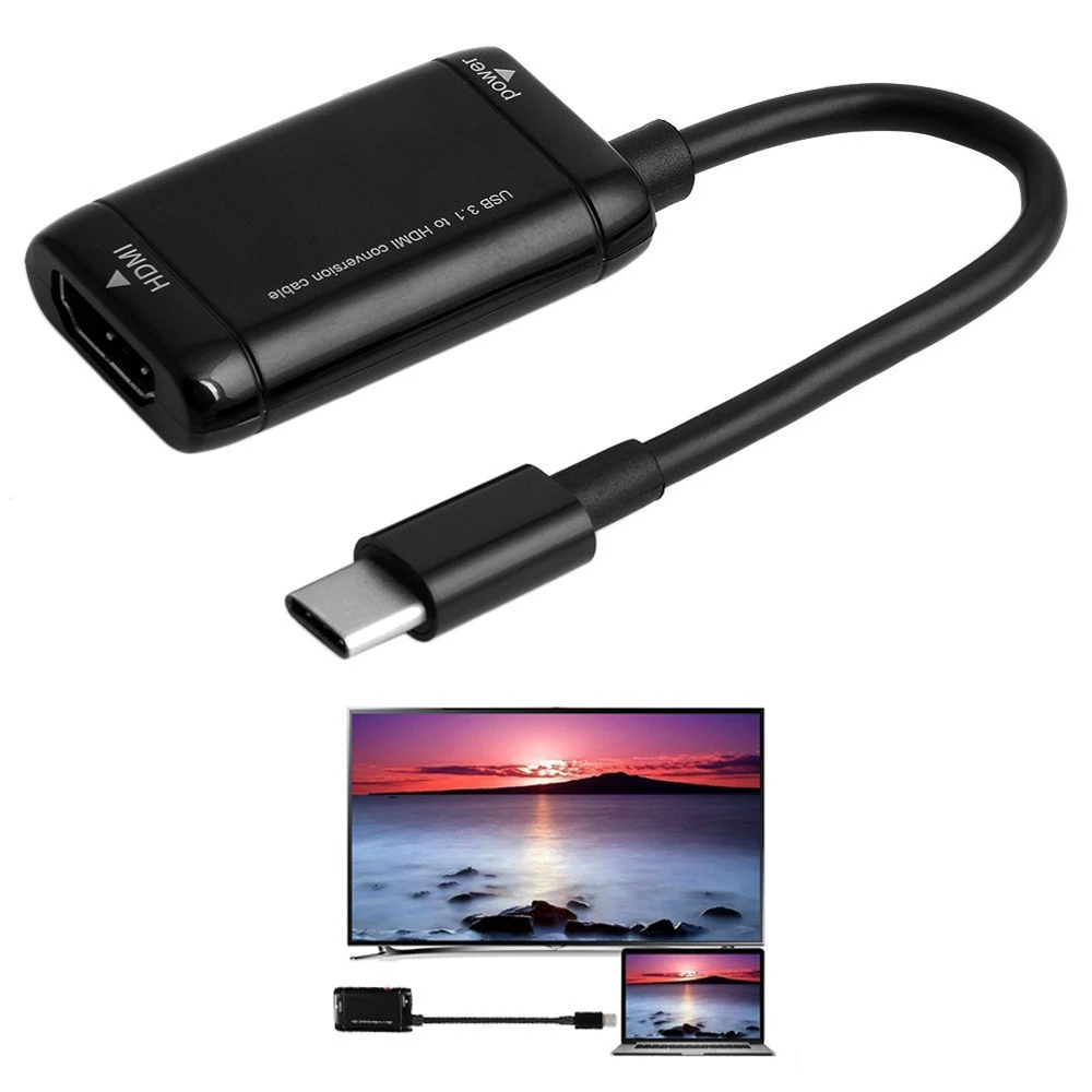 TYPE C USB 3 1 к HDMI видеокабель Преобразование кабелю для MHL Android Phone планшетный разъем и