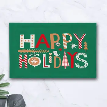 

Christmas Cotton fabric Placemat Set of 6 for Kitchen Dining Table Decoration 6XDD