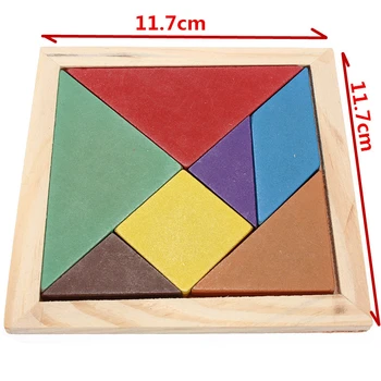 

Wooden 7PCS/Set Colorful Puzzle Jigsaw Toys Square for Children Educational Animal Intelligence Development Plaything