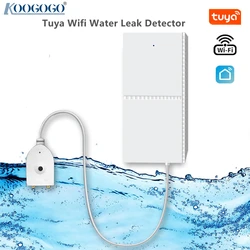 Tuya – détecteur de fuite d'eau WiFi, Immersion dans l'eau, capteur de niveau de débordement d'eau pour la Protection de sécurité intelligente de la maison 