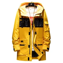 JUNGLE ZONE новое зимнее теплое модное повседневное пальто Мужская куртка теплая ветрозащитная Мужская парка с капюшоном пальто высокого качества 8219