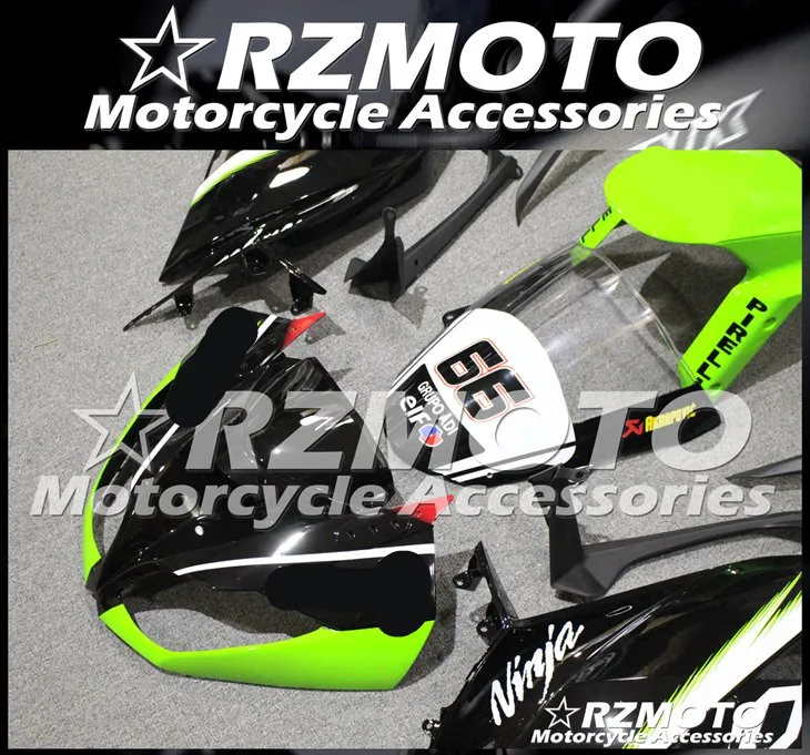 Мотоциклетный обтекатель abs Подходит для Kawasaki ZX6R 636 599 ZX-6R 2009 2010 2011 2012 корпусные детали пресс-форм Магазин № 0305
