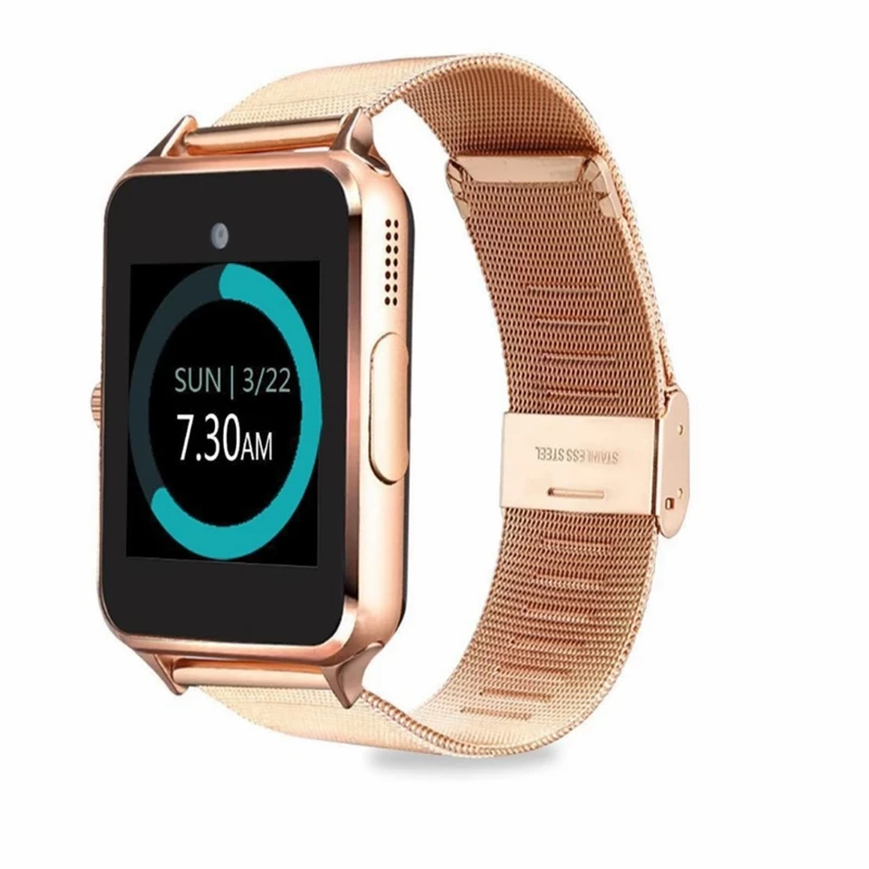 gold Z60 Смарт-часы Металлические мульти-idioma Bluetooth наручные Смарт-часы Поддержка SIM/TF карты наручные часы для ios Android телефон PK A1 GT08 - Цвет: gold