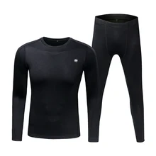 Мужской комплект термобелья с флисовой подкладкой для внутреннего/наружного зимнего отдыха-Ультра мягкий, теплый и удобный