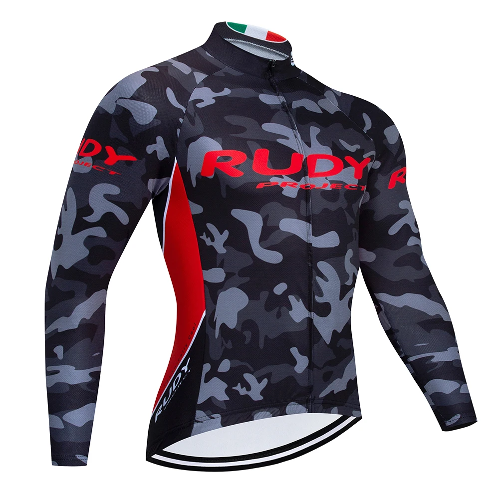 

RUDY New Cycling Jersey Quick dry Long Sleeve Spring Bike Mountain Road Racing Cycling Clothing Maillot Ropa Ciclismo Hombre