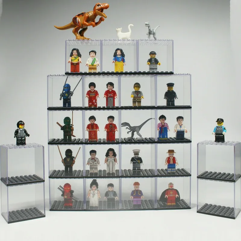 

Display case / dust-proof / Assembly box case shop window base for legoes acrylic blocks display plastic case