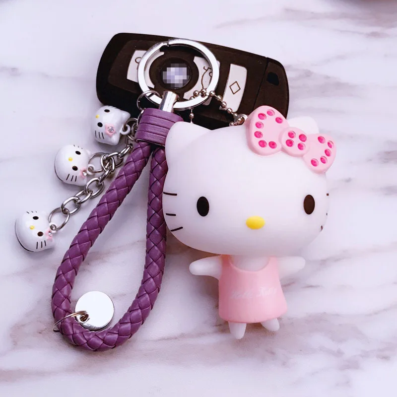 Милая розовая кукольная цепочка с рисунком hello kitty, брелок для ключей, женский модный брелок для ключей, сумка для девочек, подвеска, ювелирный подарок - Цвет: Style13