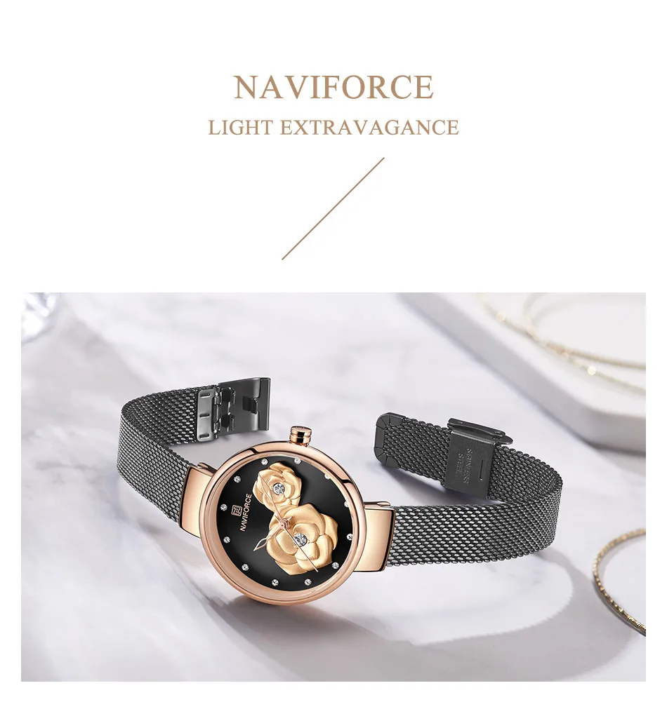 Топ люксовый бренд NAVIFORCE женские часы модные креативные 3D розовые женские наручные часы повседневные нарядные Часы Relogio Feminino