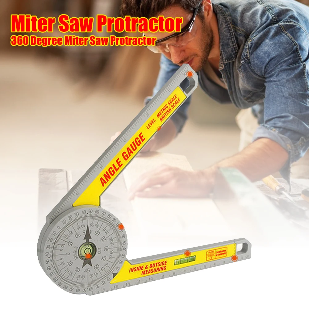 Cnc Metalworking Manufacturing 360 Degree Miter Saw Protractor W Leveling Bubble Angle Finder Gauge Ruler Tool Metalworking Inspection Measurement Tr Cnc Metalworking Manufacturing 360 Degree Miter Saw Protractor W Leveling Bubble Angle Finder Gauge Ruler Tool Metalworking Inspection Measurement Tr