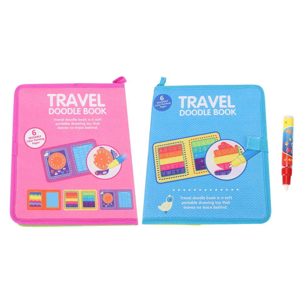 

Portable Magic Water Drawing Book With Pen Coloring Writing Doodle Book Painting Board Child Early Educational Kid Drawing Toy