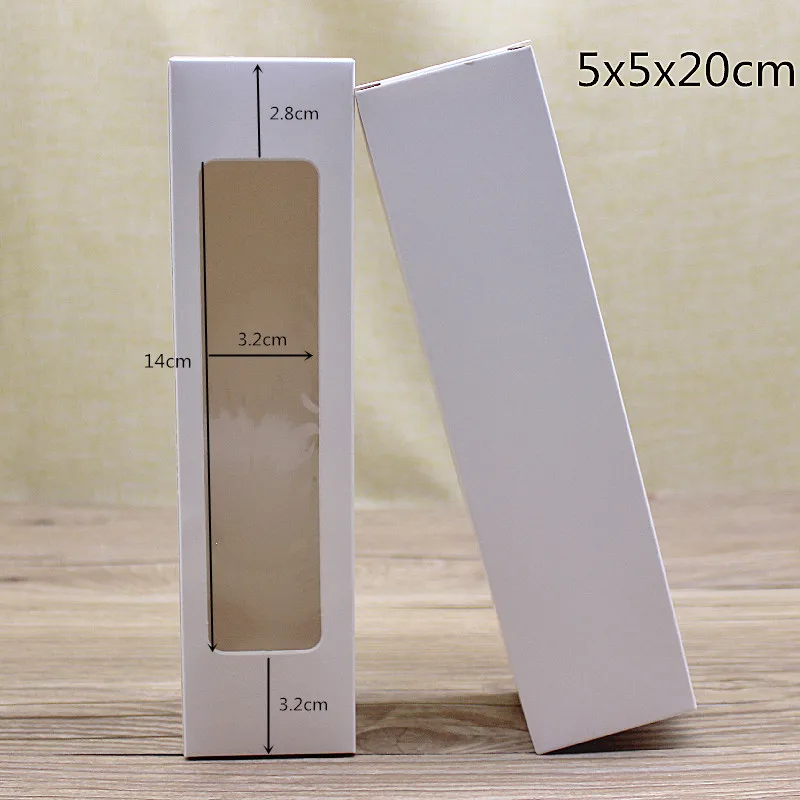 50pcs wholesale gifts package boxes 5x5x8/10/12/15/20cm series paper box white home party suppiles box