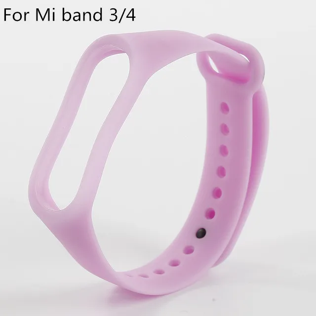 Lu mi nous силиконовый ремешок на запястье для Xiaomi mi Band 4 3, ремешок на запястье, сменный ремешок для Xio mi band 4 3 mi Band 3 band 4 - Цвет: Purple