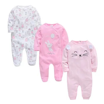 

2019 Autumn Winter Infant Baby Girl Romper Coveralls Cute Cartoon Jumpsuits Cotton Newborn Baby Girl Clothes Pajamas for babies