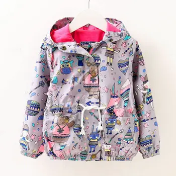 

Toddler Baby girls jackets hooded outerwear kids spring&summer Sunscreen clothes kids jackets for girls