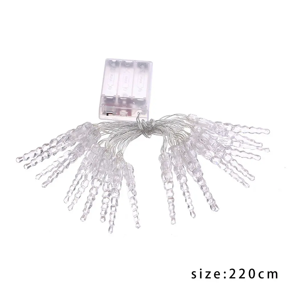 

Battery Powered Ice Corn Icicle Shaped LED String Lights Waterproof Holiday Fairy Lights