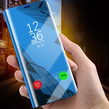 Умный флип-чехол с зеркалом для OPPO F11 Realme 3 Pro Кожаный чехол для телефона для OPPO A5S A7 A9 RENO держатель чехол для телефона