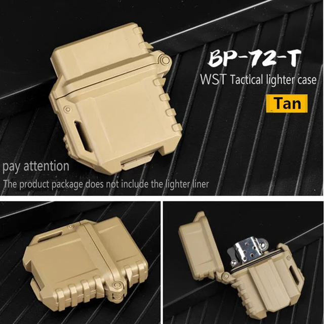 Tactical Lighter Storage Case Waterproof Portable Lighter Box Container  Organizer Holder Cover For Zippo Inner Tank Outdoor