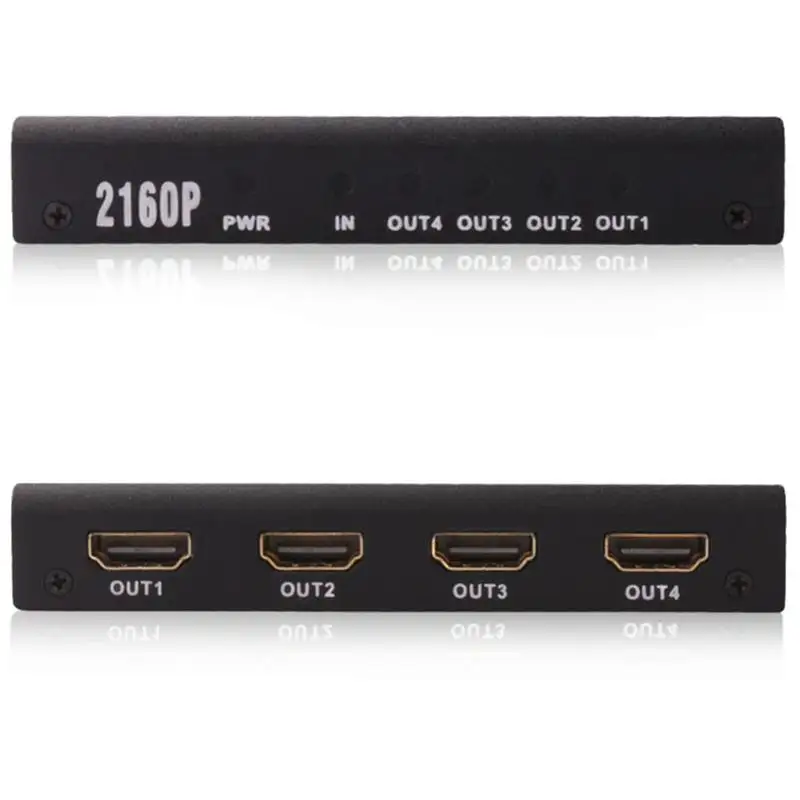 ABKT-4K HDMI 1x4 2160P сплиттер Full HD 1080P усилитель HDMI коммутатор 1 в 2/4 Out конвертер адаптер для HDTV(US Plug