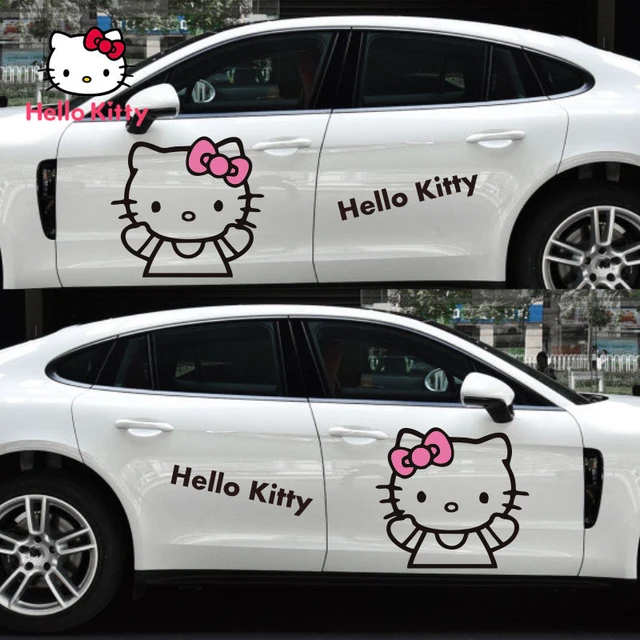 Takara Tomy Hello Kitty Car Sticker Personality Creative Cartoon