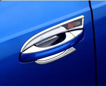 

Car Styling Front and Rear Door Handle Cover Grab Holder Protector Panel Frame Chrome For AUDI Q3 2019 2020 Accessories