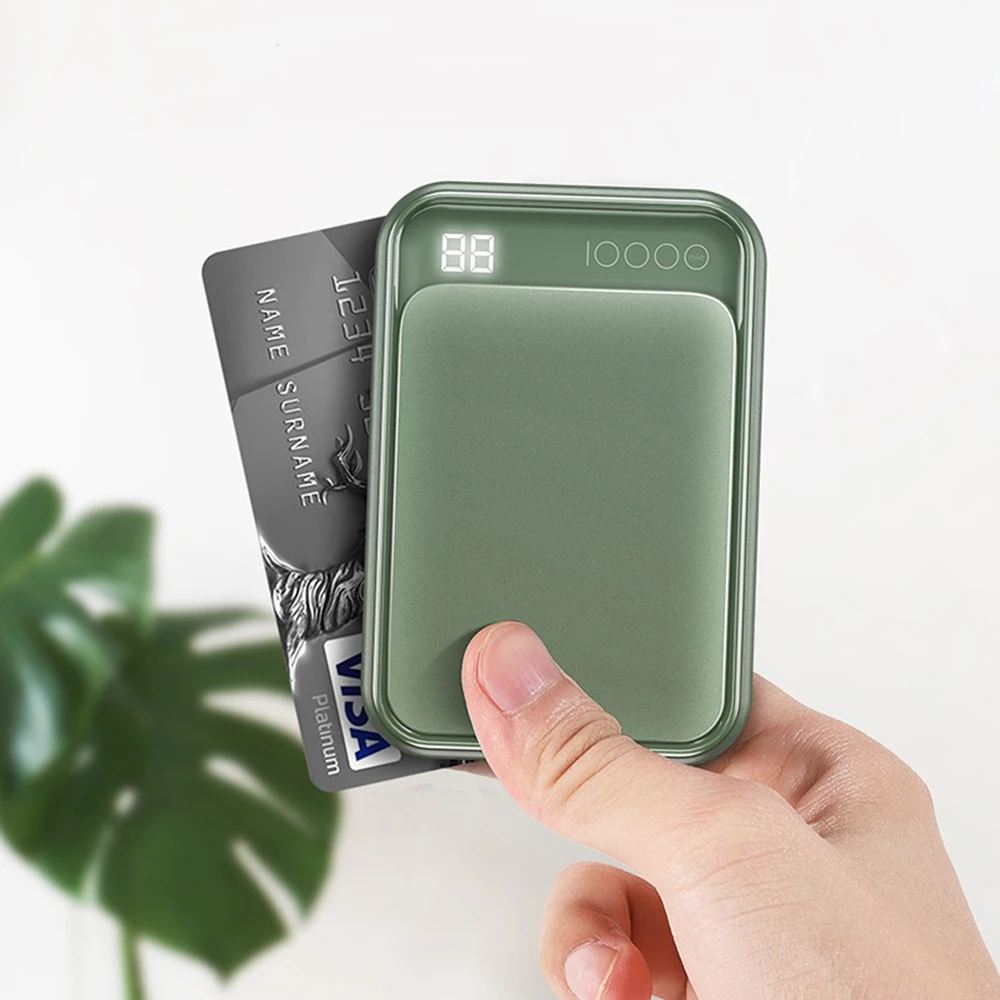 Продажа ROCK 18W type C PD QC3.0 power Bank 10000mah внешний мини аккумулятор светодиодный дисплей USB Быстрая Зарядка power bank для iphone 11