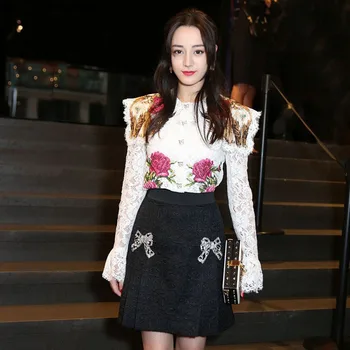 

Deli Hot Ba A Word Slim Fit Bag Hip Gao Waist Black Half Body Skirt Wild Temperament Short Skirt