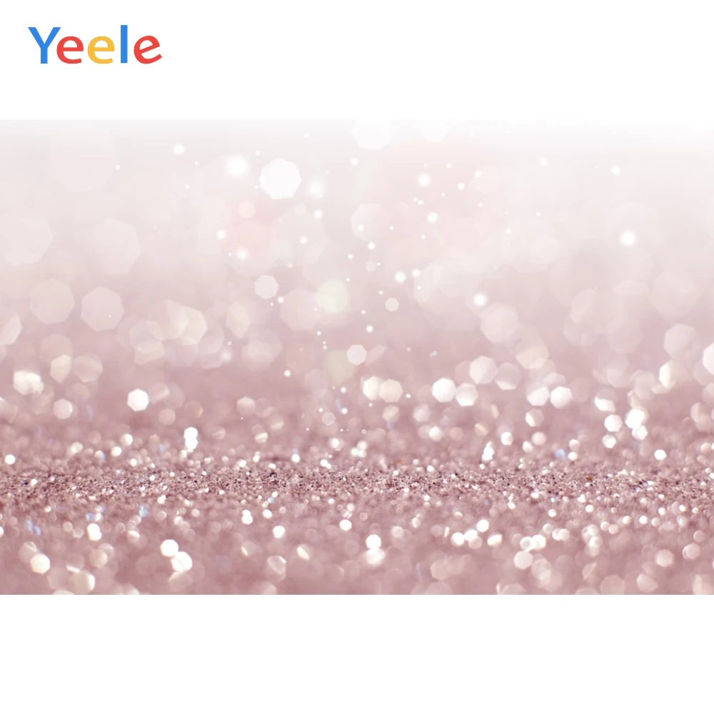 Фоны для фотосъемки Yeele розовые блестящие в горошек светлые боке вечерние ринка