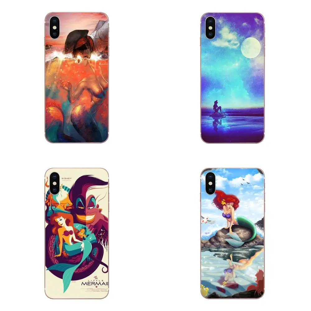 

TPU Design Ariel Little Mermaid Semi Snow White For Huawei Honor Mate 7 7A 8 9 10 20 V8 V9 V10 G Lite Play Mini Pro P Smart