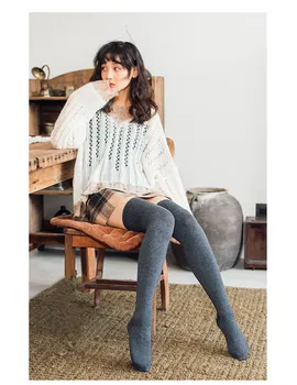 

Fashion Japan Young Students Girls Style Long Stockings For Women Winter Sexy Skinny Wool Tigh Cotton Warm Stockings