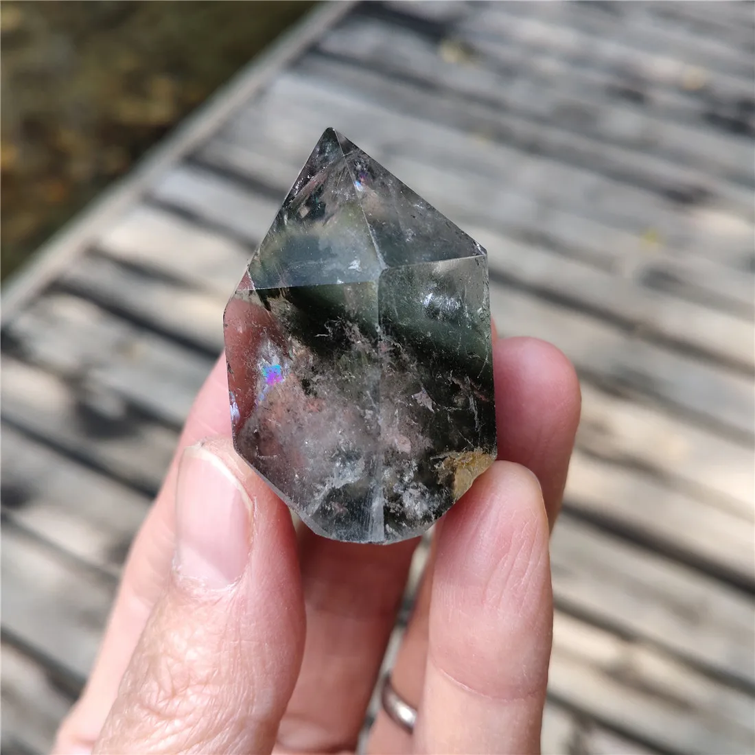 Кристал-фантом башня камень остров камни призрак кристаллы Wicca Cristal Pierre Naturelle Cristaux Природный исцеляющий Декор кварц