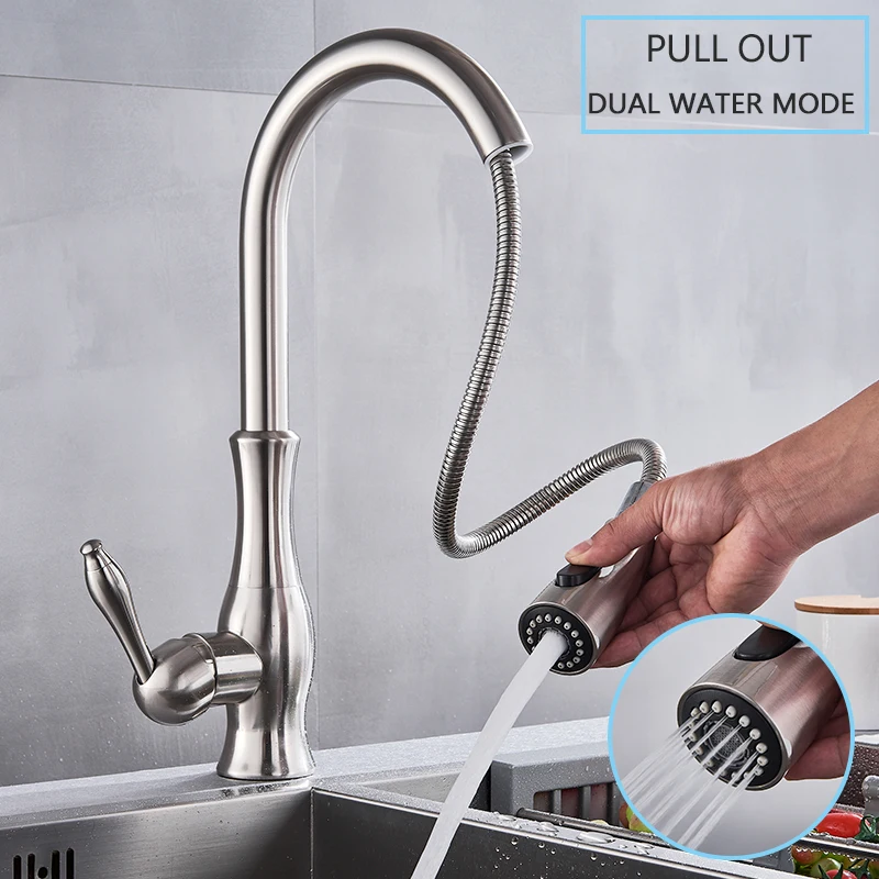 Hd810ade8319f42afb1c8fe74a4e53a77M kitchen faucet with pull out sprayer