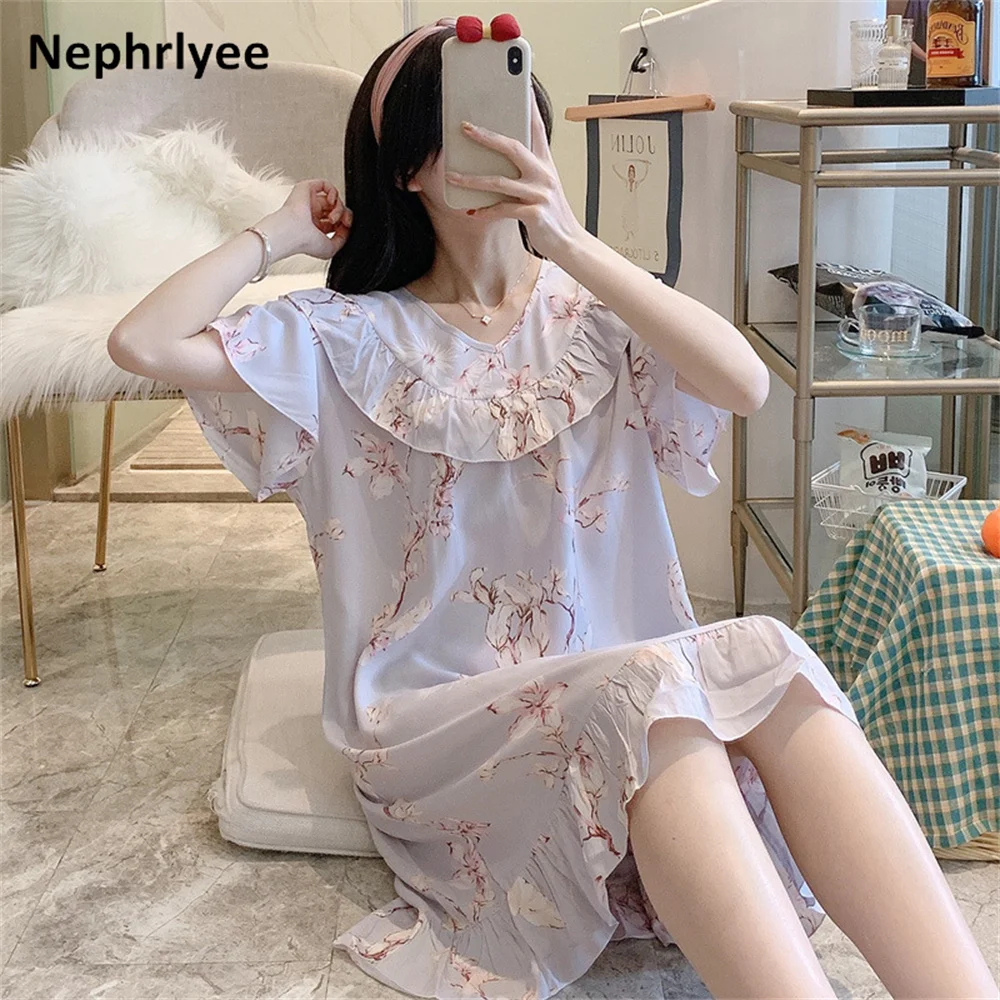 Amazon.com: Modal Long T Shirt Night Gown for Women Fluffy Nightshirt Short  Sleeve Old Lady Sleeping Gowns Dress for Women,7,for 40-80Kg : Clothing,  Shoes & Jewelry