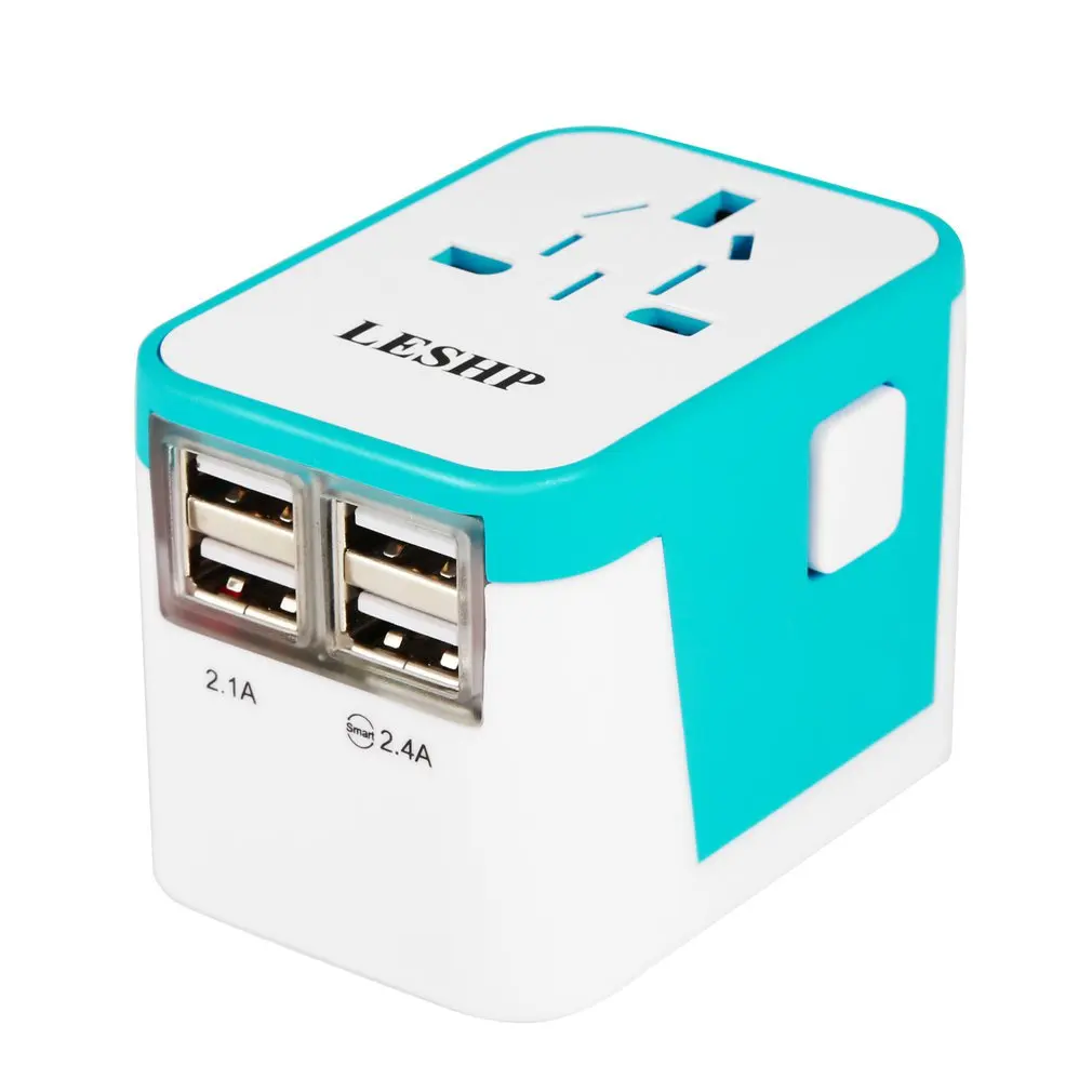 110 250V 3AC 4 Порты USB Универсальное зарядное Зарядное устройство для путешествий