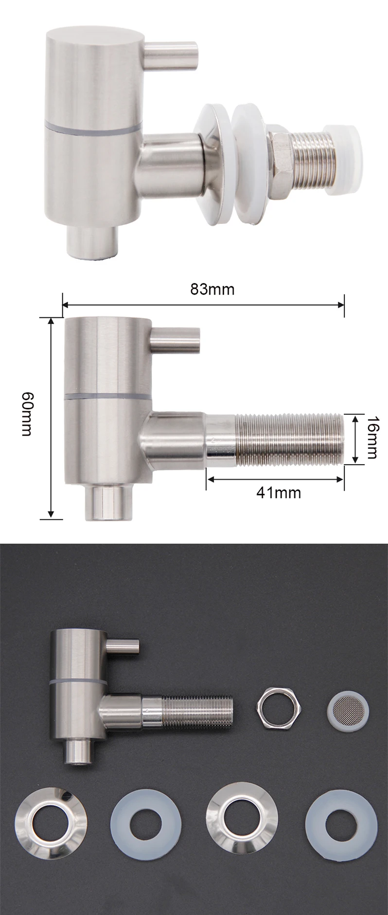 Description Picture 4 of itemBeverage Dispenser Replacement Spigot Stainless Steel Tap for Homebrew Barrel Fermenter Wine Spig Beer Beverage Juice