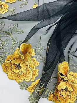 

Color Mesh Clothing Fabric Lace Decorative Embroidery Skirt Curtain Width 20cm*20 Y Fabric Ribbon DIY Sewing Skirt Accessories