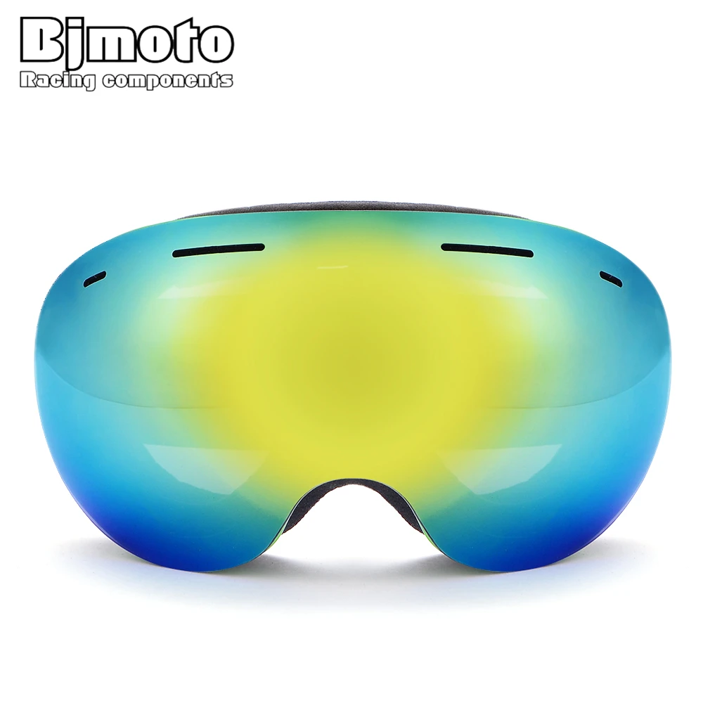 BJMOTO брендовые лыжные очки для катания на лыжах, лыжные очки с двойными линзами, большие Лыжные маски, очки для мужчин и женщин, очки для сноуборда и катания на коньках, УФ-защита