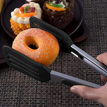 

9 "/12" Multifunctional Silicone Food Clip Steak Clip Food Clip Black Fried Steak In Family Kitchen Food Clip Bread Clip