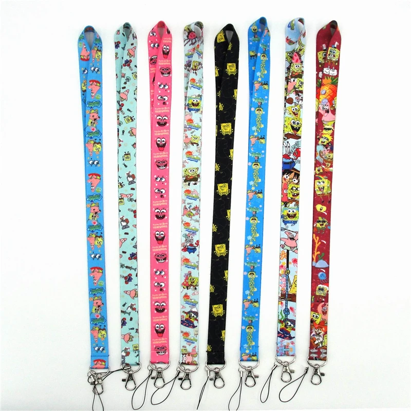 New style cartoon pattern mobile phone lanyard key rope lanyard neck lanyard rope hanging card badge gym key ring lanyard key