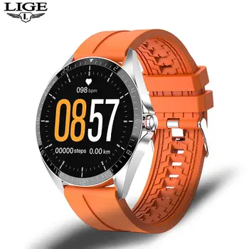 

LIGE Smart Watch Women Full Screen Heart Rate Health Sports Wastertproof Fashion Touch Operation Smartwatch for iPhone Xiaomi