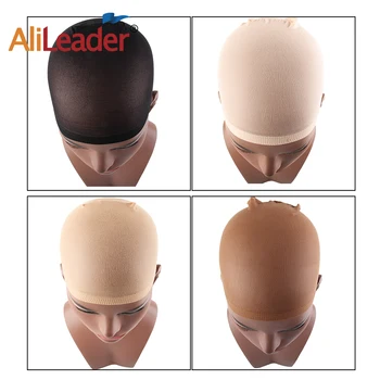 

Alileader 2 Pcs/Pack Clearance High Quality Stocking Cap Elasticity Hair Caps For Making Wigs Beige Black Nylon Hair Net