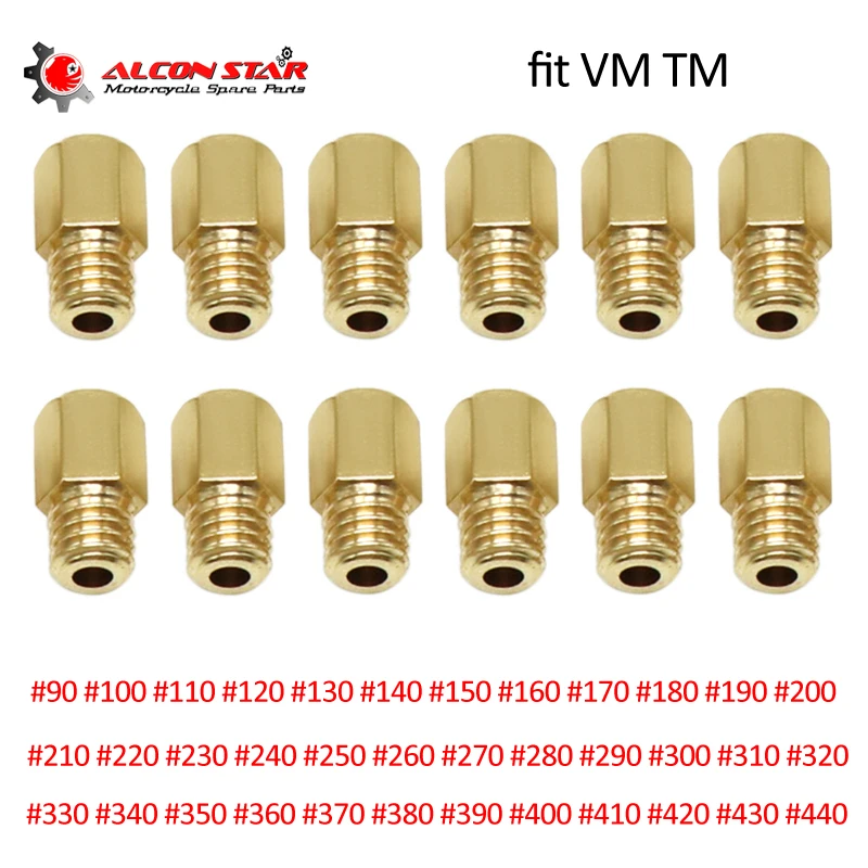 Mikuni Large Hex-Type Main Jets for VM//TM//TMX Carburetor 130 4 Pack