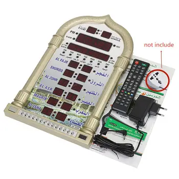 

LED Digital Azan Clock Gift Islamic Muslim Prayer Prayer Music Playing Gift Mosque Ramadan Calendar Time Reminding Wall Table