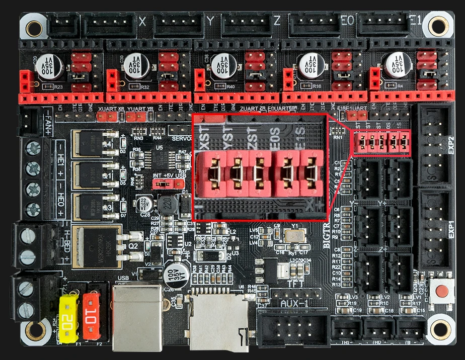 water cooled cnc spindle TMC2209 stepper motor driver controller TMC 2209 engine parts stepping driver control board 3d printer stepstick for Nema 17 conical end mills