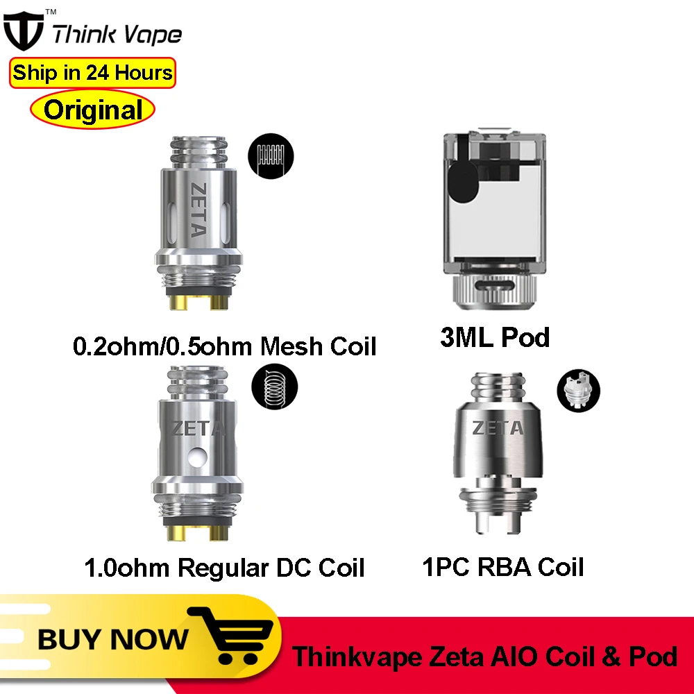 Оригинальная сменная катушка Thinkvape Zeta AIO RBA с сеткой постоянный ток 3 мл POD вейп