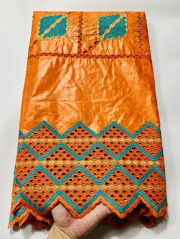 

2020 african bazin riche fabric high quality bazin with embroidery African bazin riche lace for women dress 5yards
