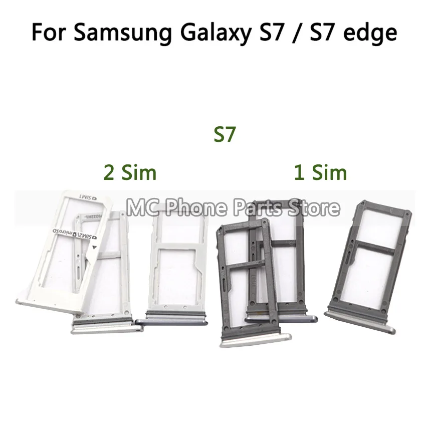 Для samsung Galaxy S7 Edge лоток со слотом для сим-карты ридер держатель один двойной для s7 s7edge лоток для sim-карты
