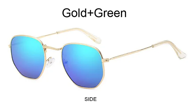 Designer Square Sunglasses For Men - Classic Metal Polygon Shades_voghion.com