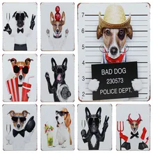 30X20 см милые собаки Bad Girl таблички Металлическая Вывеска на стену жестяная металлическая домашний декор винтажные жестяные вывески для паба домашние декоративные H58